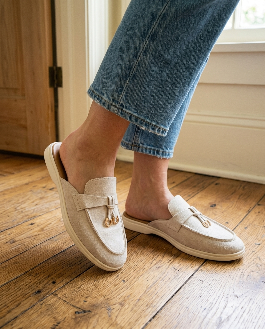 Bone · worn at home, size 8