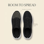 Room to spread — roomy toe box