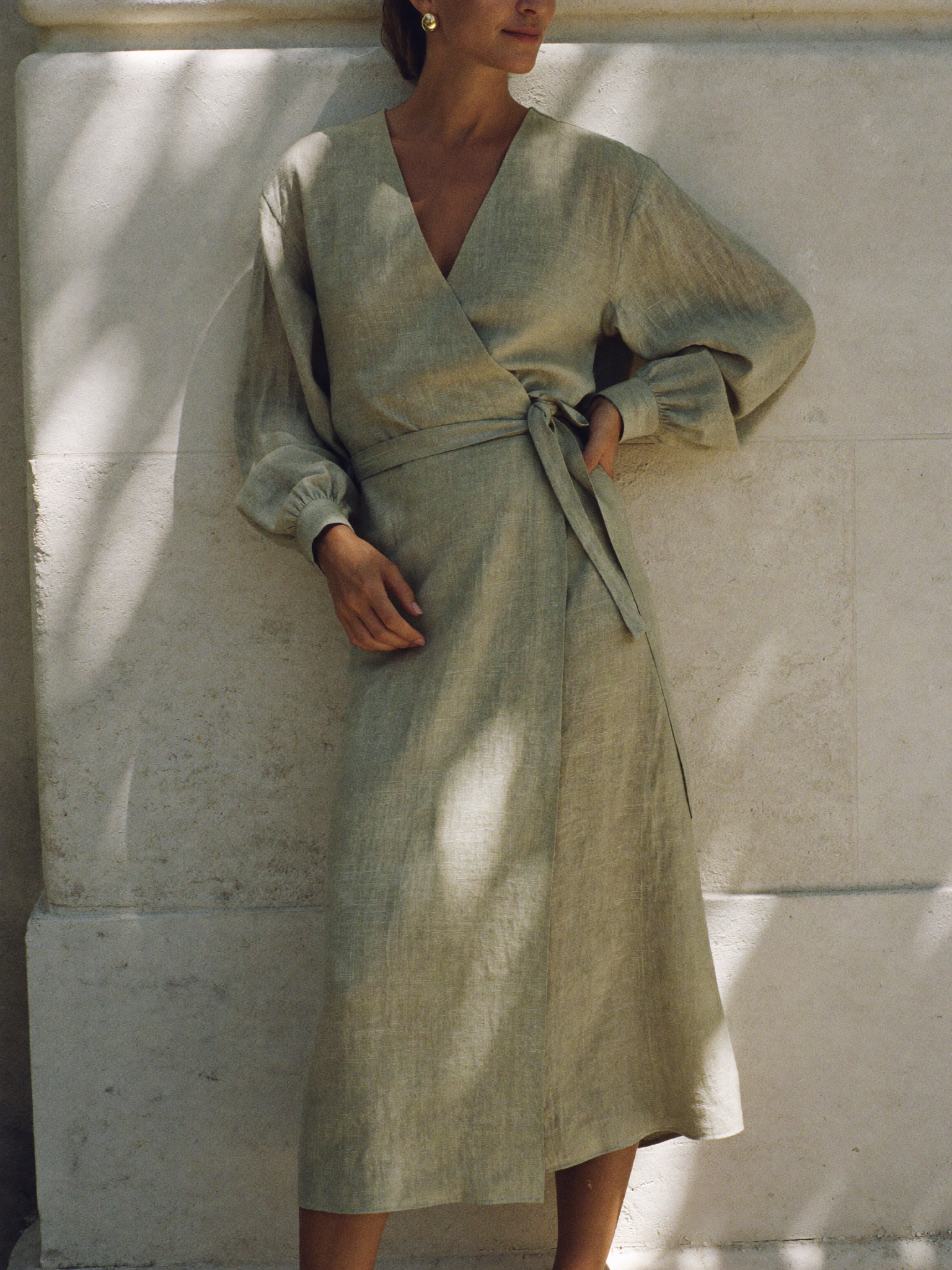 The Verona Wrap Dress in Sage