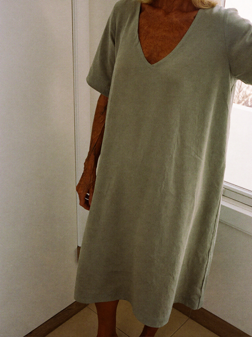 The Long Way Home Dress in Sage