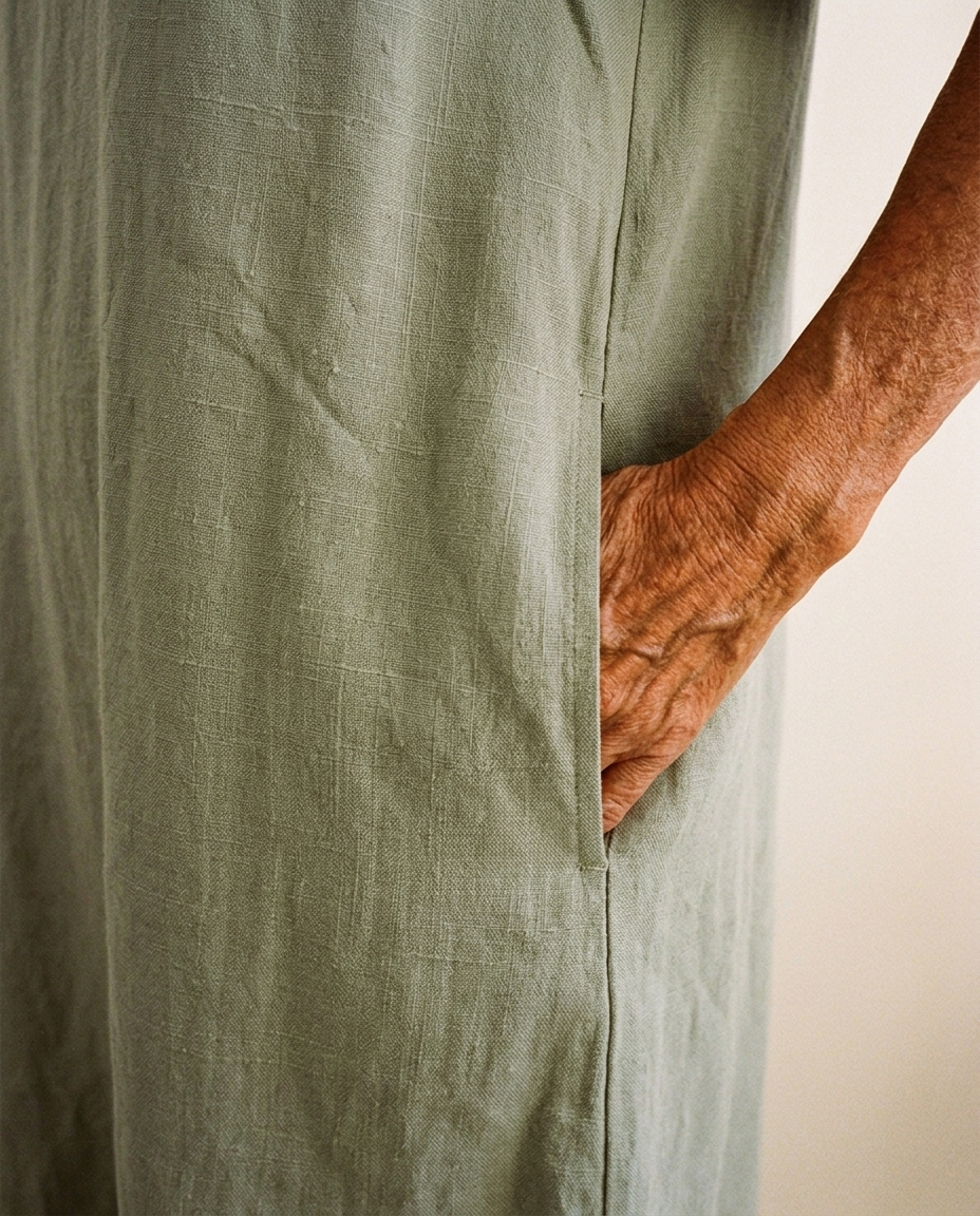 The Long Way Home Dress — side seam pocket detail