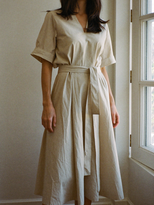 The Nothing Planned Dress in Bone
