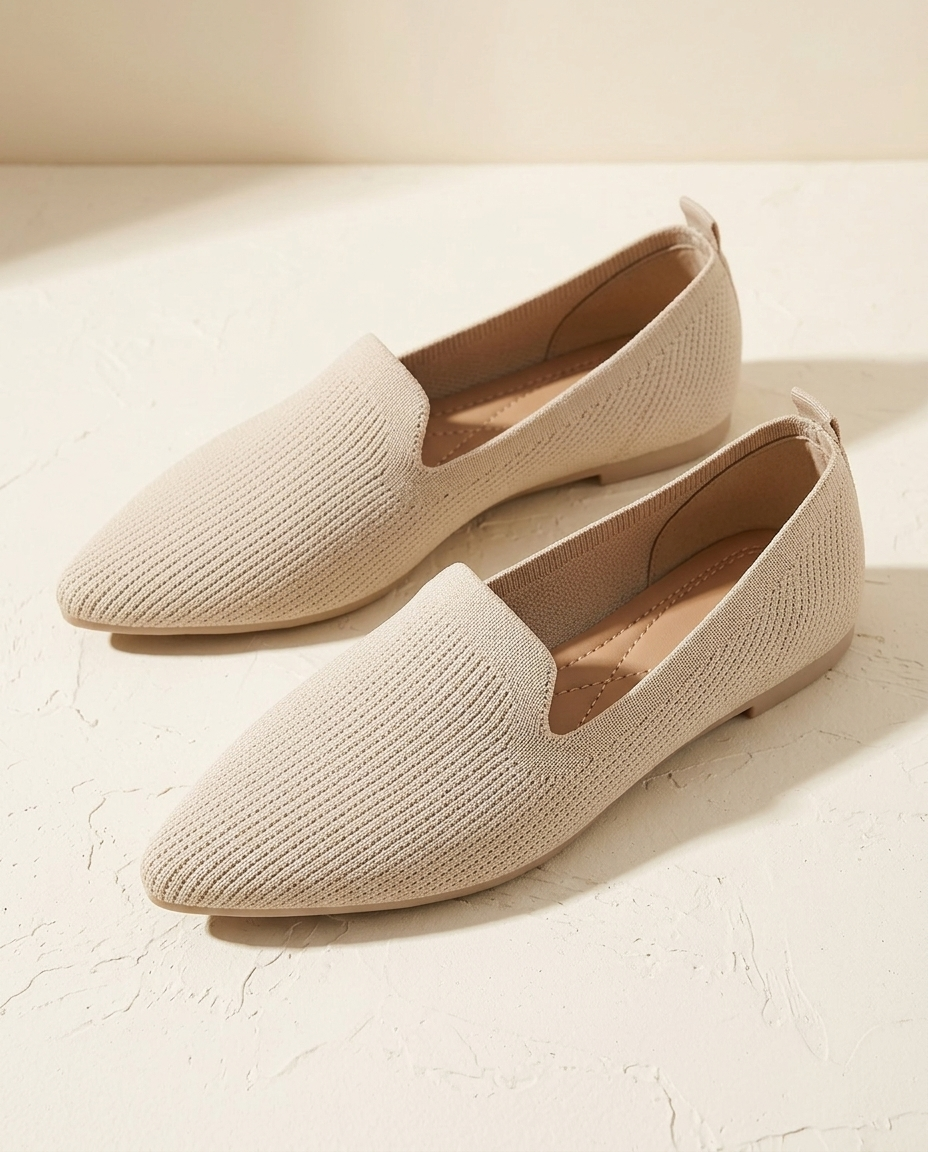 The Barely There Flats in Bone