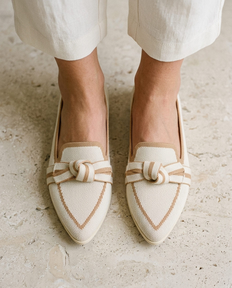 The Long Weekend Loafers — worn, seen from above