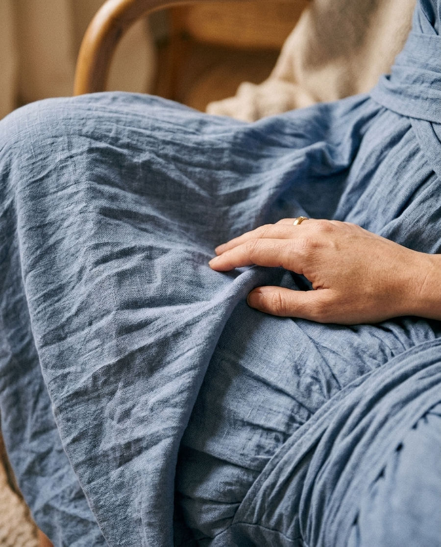 Linen creases · after a morning sitting