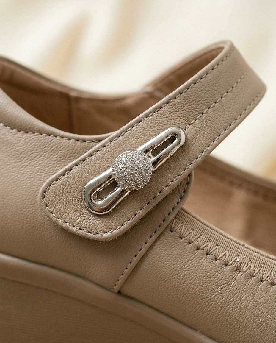 The strap and clasp, close up