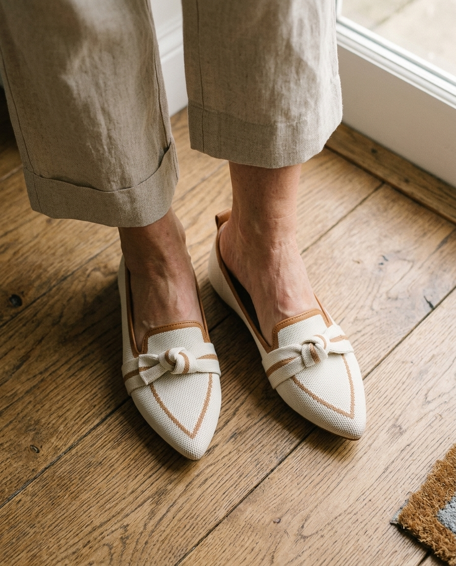 Slips on standing up — no bending, no hands