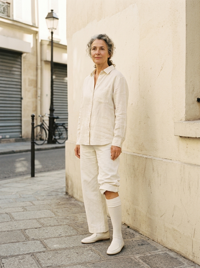 Under wide trousers — no one knows they are compression