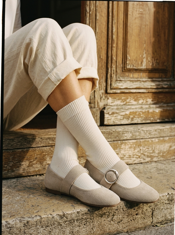 With the Room To Move Flats — the pair your feet would choose