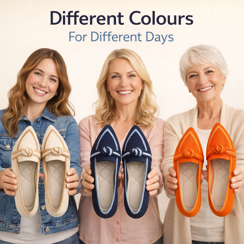 Different colours for different days — Bone, Navy and Terracotta