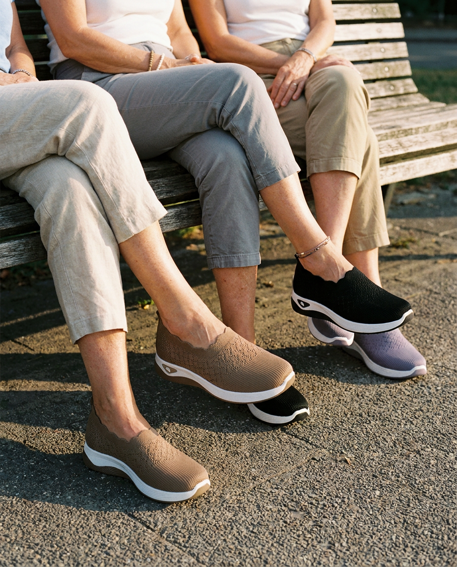 Chestnut, Black and Lavender · park bench