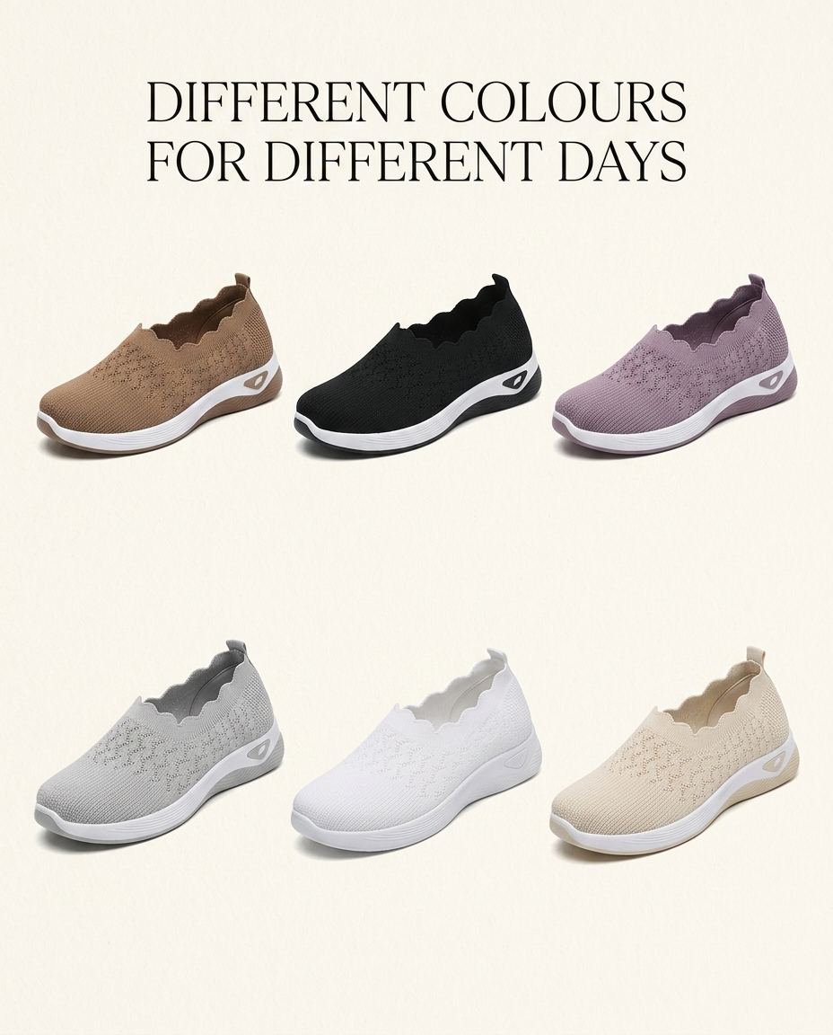 Six colours — Chestnut, Black, Lavender, Stone, White, Oatmeal