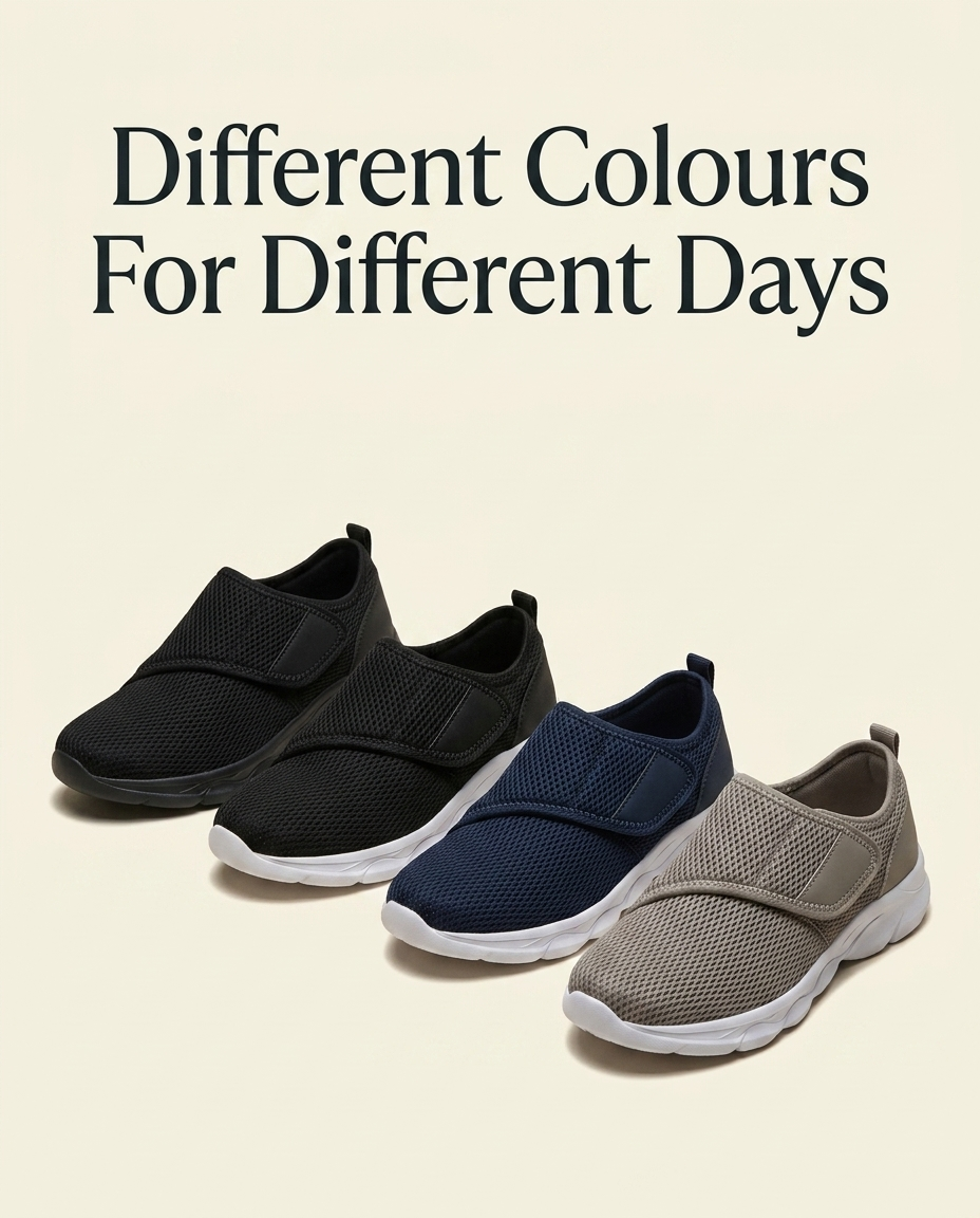 Different Colours For Different Days — Black, Black/White, Navy, Stone